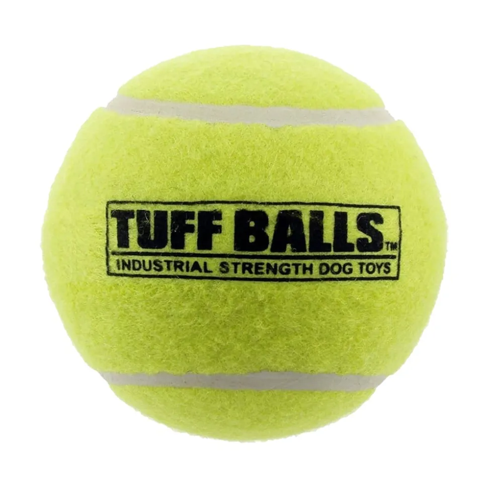 Petsport USA Tuff Ball Dog Toy Yellow 1.8-in