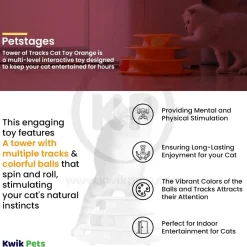 Petstages Tower of Tracks Cat Toy Orange