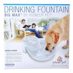 Pioneer Pet Big Max Ceramic Dog & Cat Drinking Fountain White 128-oz