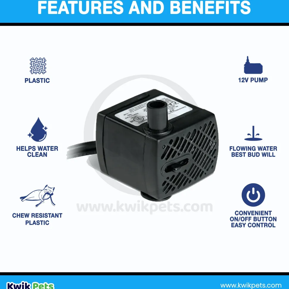 Pioneer Pet Drinking Fountain Universal Pump & Transformer for Cats & Dogs