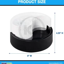 Pioneer Pet Fung Shui Plastic Dog & Cat Drinking Fountain Black & White 60-oz