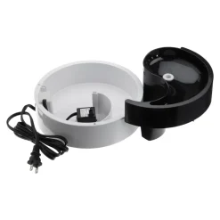 Pioneer Pet Fung Shui Plastic Dog & Cat Drinking Fountain Black & White 60-oz