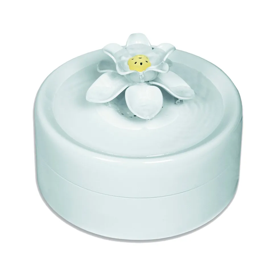 Pioneer Pet Magnolia Premium Plastic Dog & Cat Drinking Fountain White 55-oz