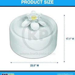 Pioneer Pet Magnolia Premium Plastic Dog & Cat Drinking Fountain White 55-oz