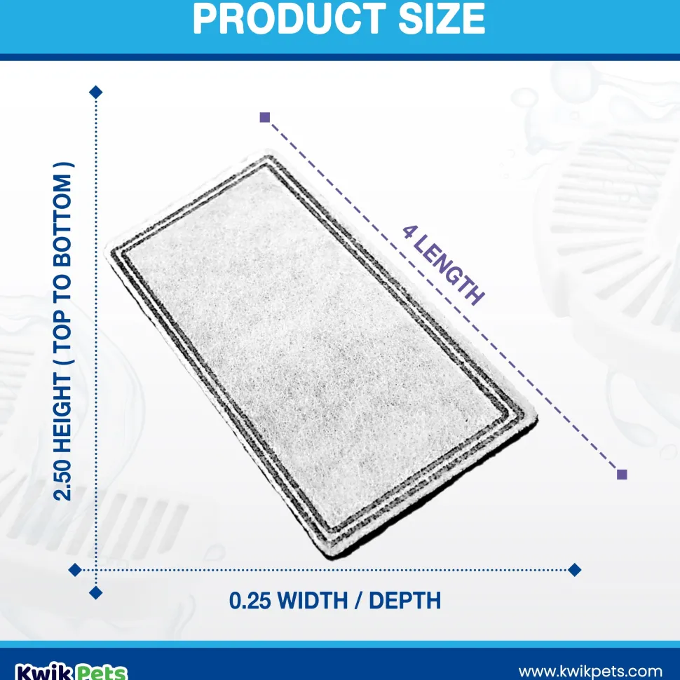 Pioneer Pet Plastic Fountain Replacement Filters For Dog & Cat 3 Count