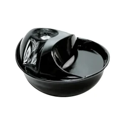 Pioneer Pet Raindrop Ceramic Dog & Cat Drinking Fountain Black 60-oz