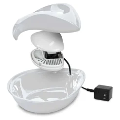 Pioneer Pet Raindrop Ceramic Dog & Cat Drinking Fountain White 60-oz