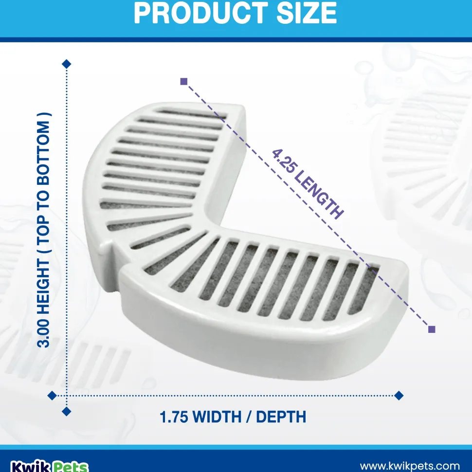 Pioneer Pet Replacement Filters for Dog & Cat Ceramic and Stainless Steel Fountains 3 Count
