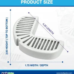 Pioneer Pet Replacement Filters for Dog & Cat Ceramic and Stainless Steel Fountains 4 Count