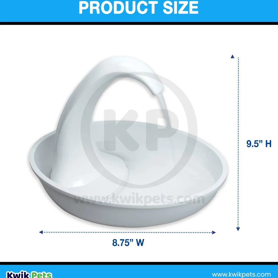 Pioneer Pet Swan Dog & Cat Drinking Fountain White 80-oz