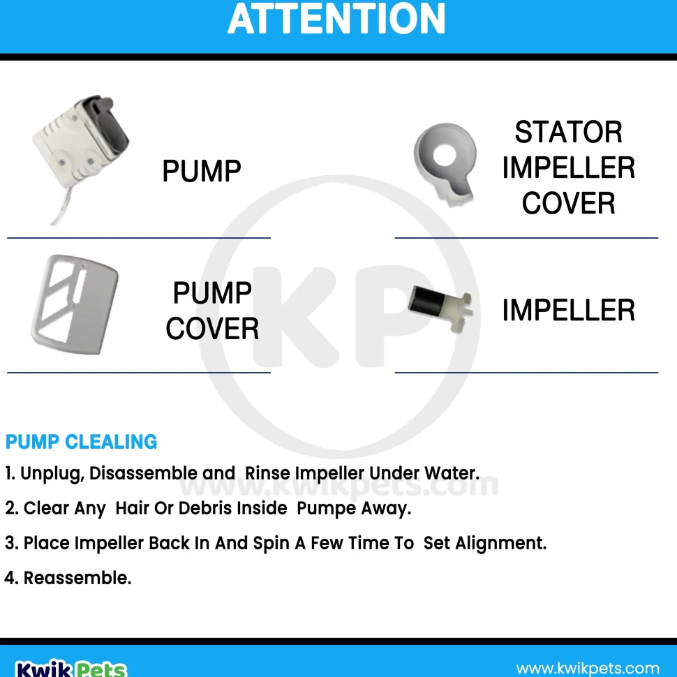 Pioneer Pet USB Fountain Pump for Dog & Cat Drinking Fountains White