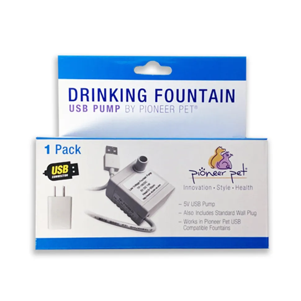 Pioneer Pet USB Fountain Pump for Dog & Cat Drinking Fountains White