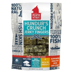 Plato Hundur's Crunch Jerky Fingers Fish Dog Treats 10-oz
