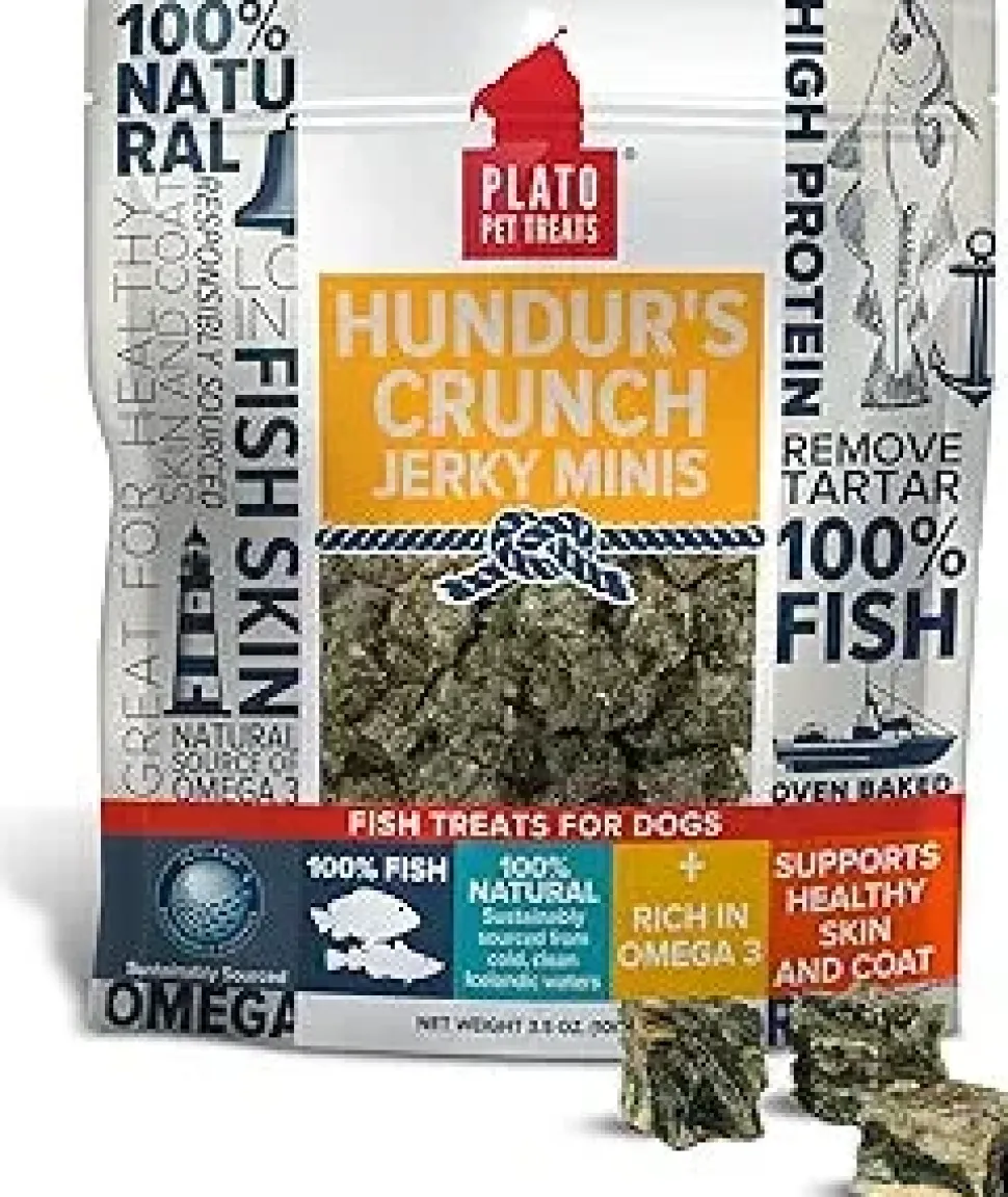 Plato Hundur's Crunch Jerky Minis Fish Dog Treats 3.5-oz
