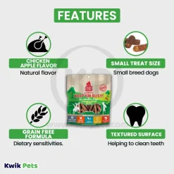 Plato Keep 'Em Busy Chicken & Apple Dog Treats Small 5-oz