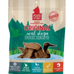 Plato Original Real Strips Duck Dog Treats 18-oz
