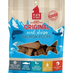Plato Original Real Strips Salmon Dog Treats 18-oz