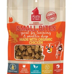 Plato Small Bites Organic Chicken Grain-Free Dog Treats 6-oz