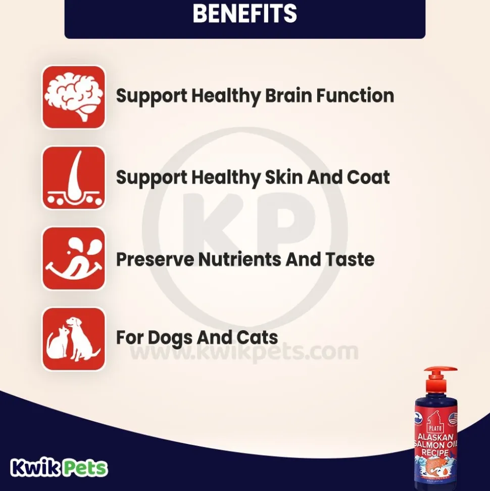 Plato Wild Alaskan Salmon Oil For Dogs & Cats 8-oz