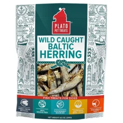 Plato Wild Caught Baltic Herring Fish Dog Treats 8.5-oz