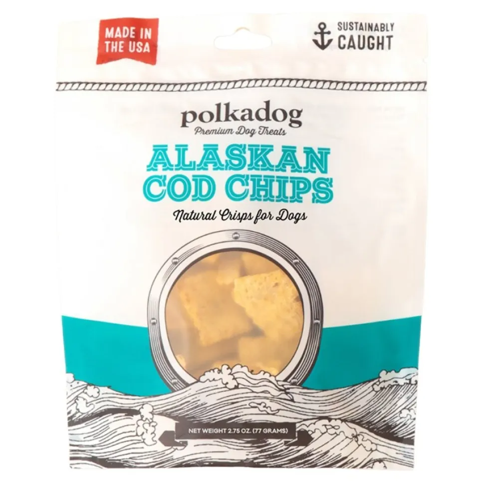 Polkadog Alaskan Cod Chips Dog & Cat Treats 2.75-oz