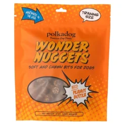 PolkaDog Bakery Wonder Nuggets Peanut Butter Soft Chewy Training Treats for Dogs & Cats 10-oz Pouch