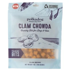 Polkadog Clam Chowda Training Bites Crunchy Dehydrated Dog & Cat Treats 7-oz