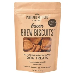 Portland Pet Food Company Bacon Brew Biscuits Dog Treats 5-oz