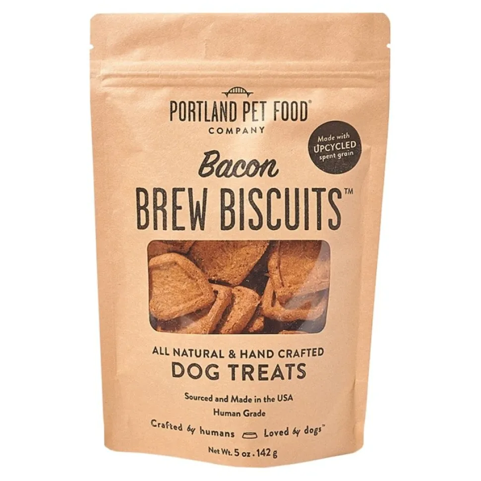 Portland Pet Food Company Bacon Brew Biscuits Dog Treats 5-oz