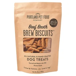 Portland Pet Food Company Beef Broth Brew Biscuits Dog Treats 5-oz