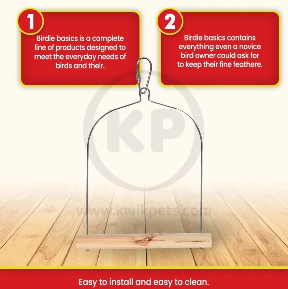 Prevue Pet Products Birdie Basics Wood Swing 5 in X 7 in