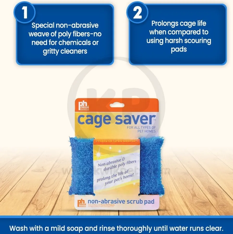 Prevue Pet Products Cage Saver Scrub Pad for Bird Cages 5 in X 3 in