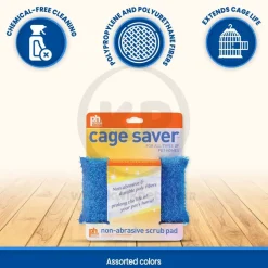 Prevue Pet Products Cage Saver Scrub Pad for Bird Cages 5 in X 3 in