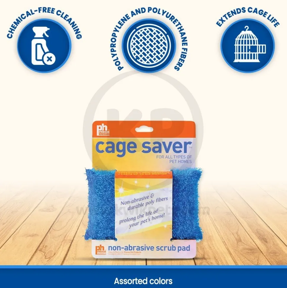 Prevue Pet Products Cage Saver Scrub Pad for Bird Cages 5 in X 3 in