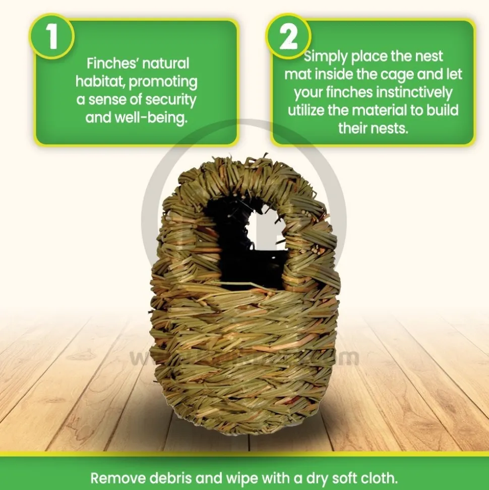 Prevue Pet Products Finch Twig Covered Grass & Bamboo Nest 3.25 in X 3.5 in