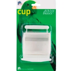 Prevue Pet Products Hooded Bird Cage Cup with Perch Clear