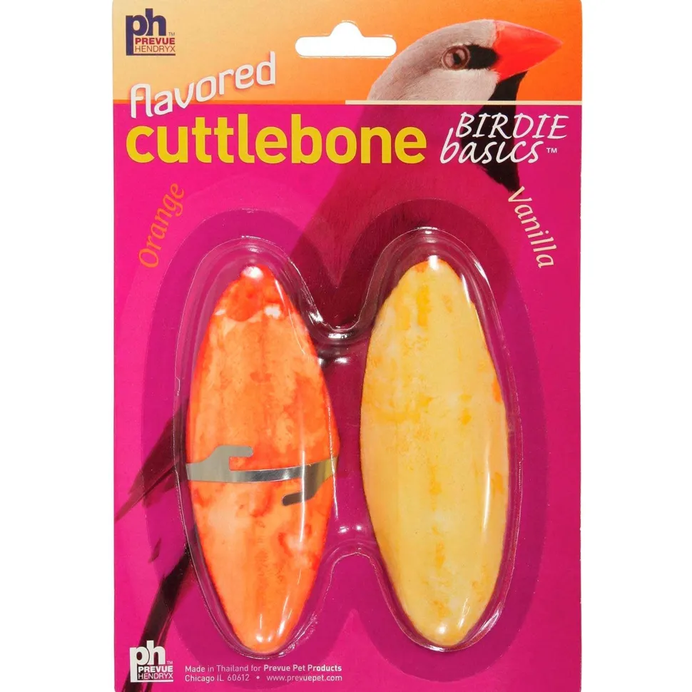 Prevue Pet Products Orange & Vanilla Flavored Cuttlebone for Birds 4-in 2 Count