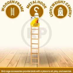 Prevue Pet Products 9-Rung Wood Ladder for Birds 2.88 in X 14 in