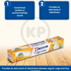 Prevue Pet Products T3 Antimicrobial Protected Paper Bird & Small Animal Cage Liner 14.5 in X 25 ft