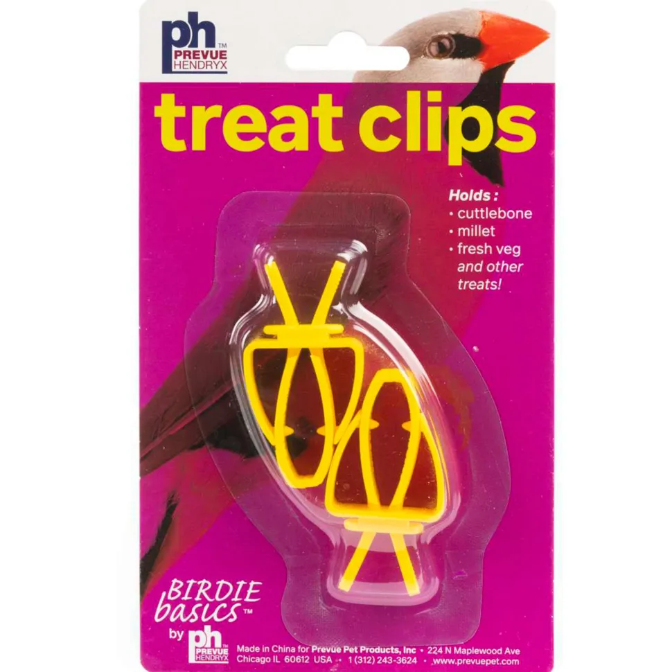 Prevue Pet Products Treat Clips for Birds Yellow 2 Count