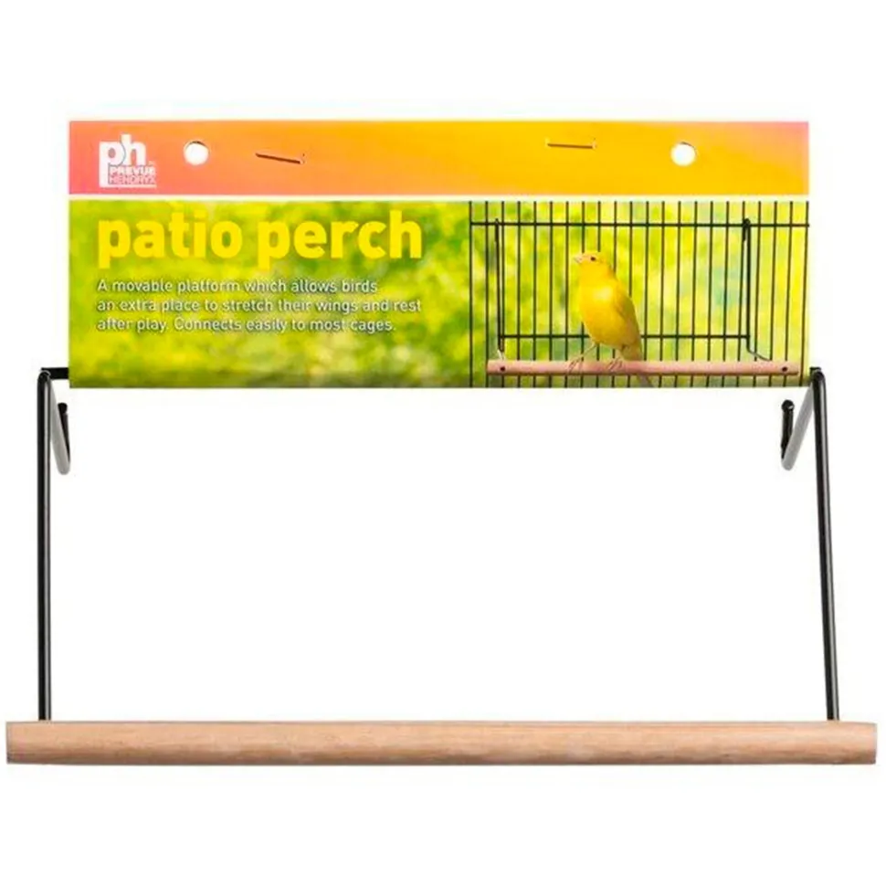 Prevue Pet Products Wood Patio Perch for Birds Brown Small 8-in