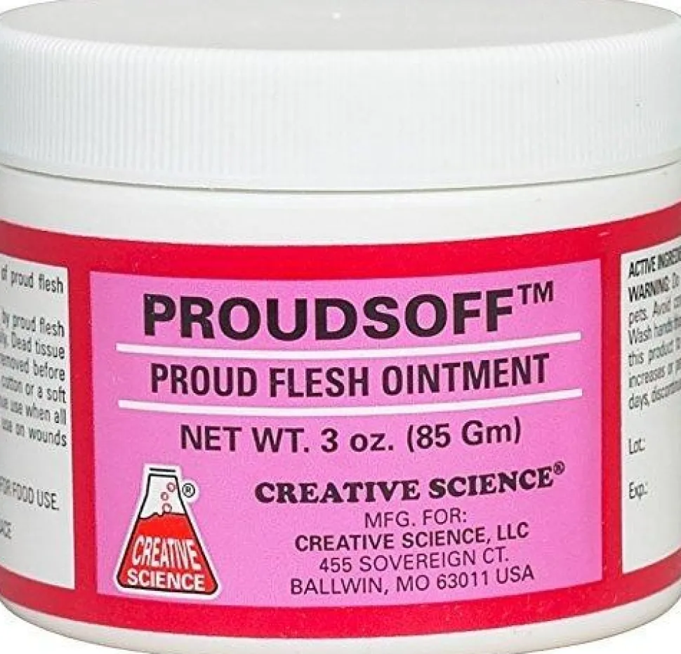 ProudsOff Proud Flesh Ointment for Horses, Cattle, Sheep and Goats 3-oz