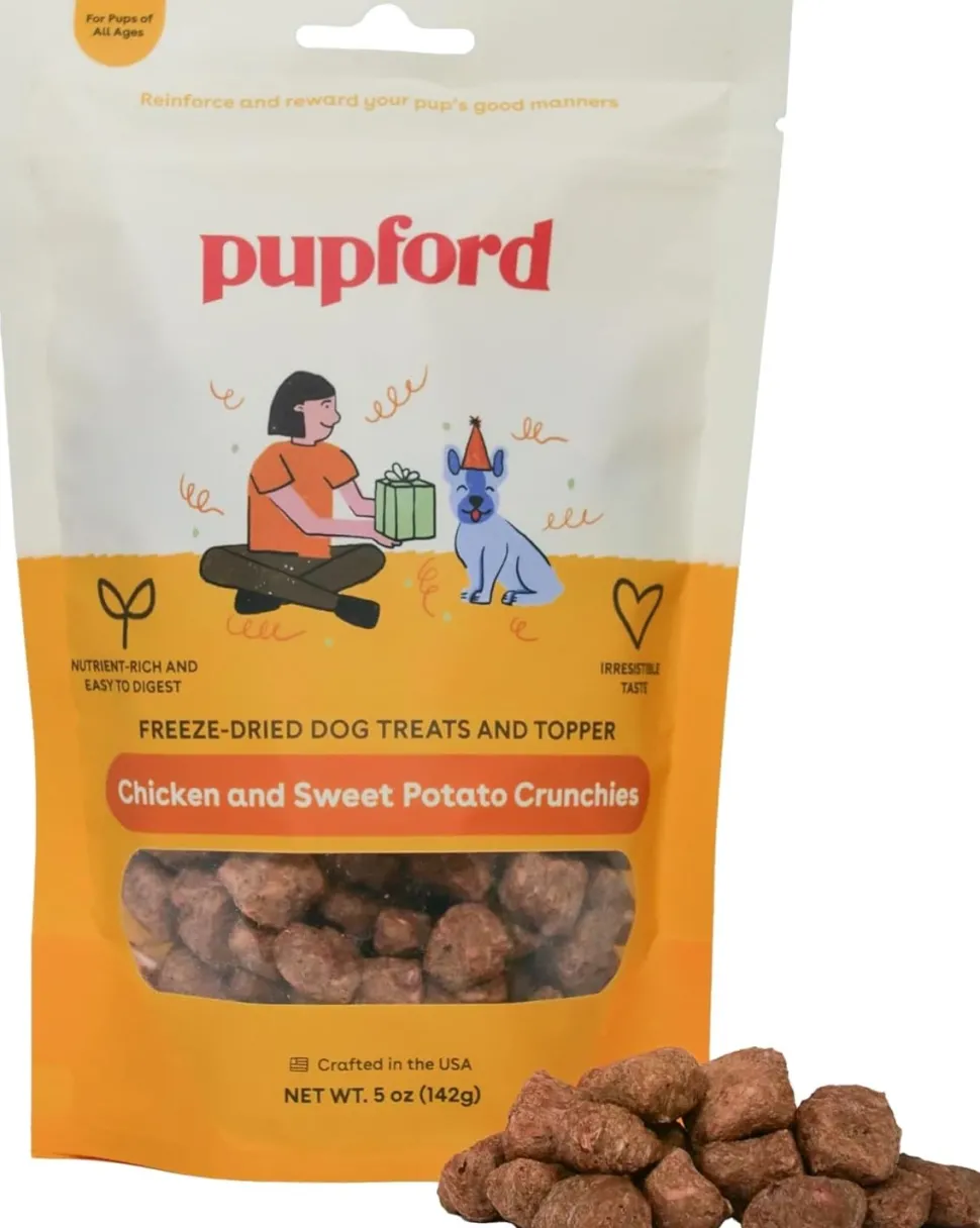 Pupford Freeze-Dried Chicken & Sweet Potato Crunchies Dog Treats 5-oz