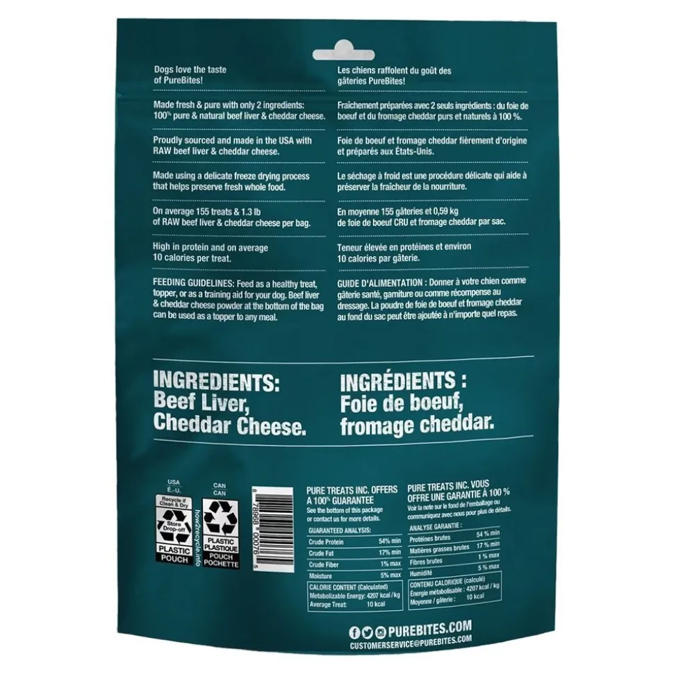 PureBites Beef & Cheese Freeze-Dried Dog Treats 8.8-oz