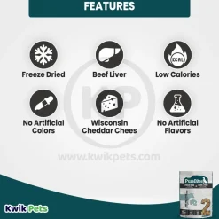 PureBites Beef & Cheese Freeze-Dried Dog Treats 8.8-oz