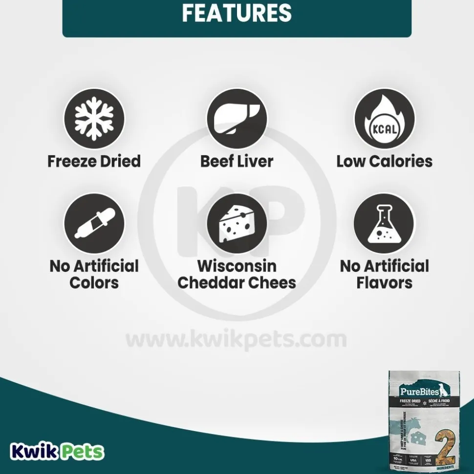 PureBites Beef & Cheese Freeze-Dried Dog Treats 8.8-oz