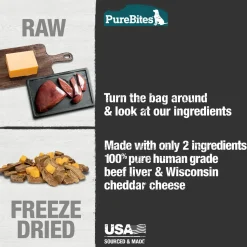 PureBites Beef & Cheese Freeze-Dried Dog Treats 4.2-oz