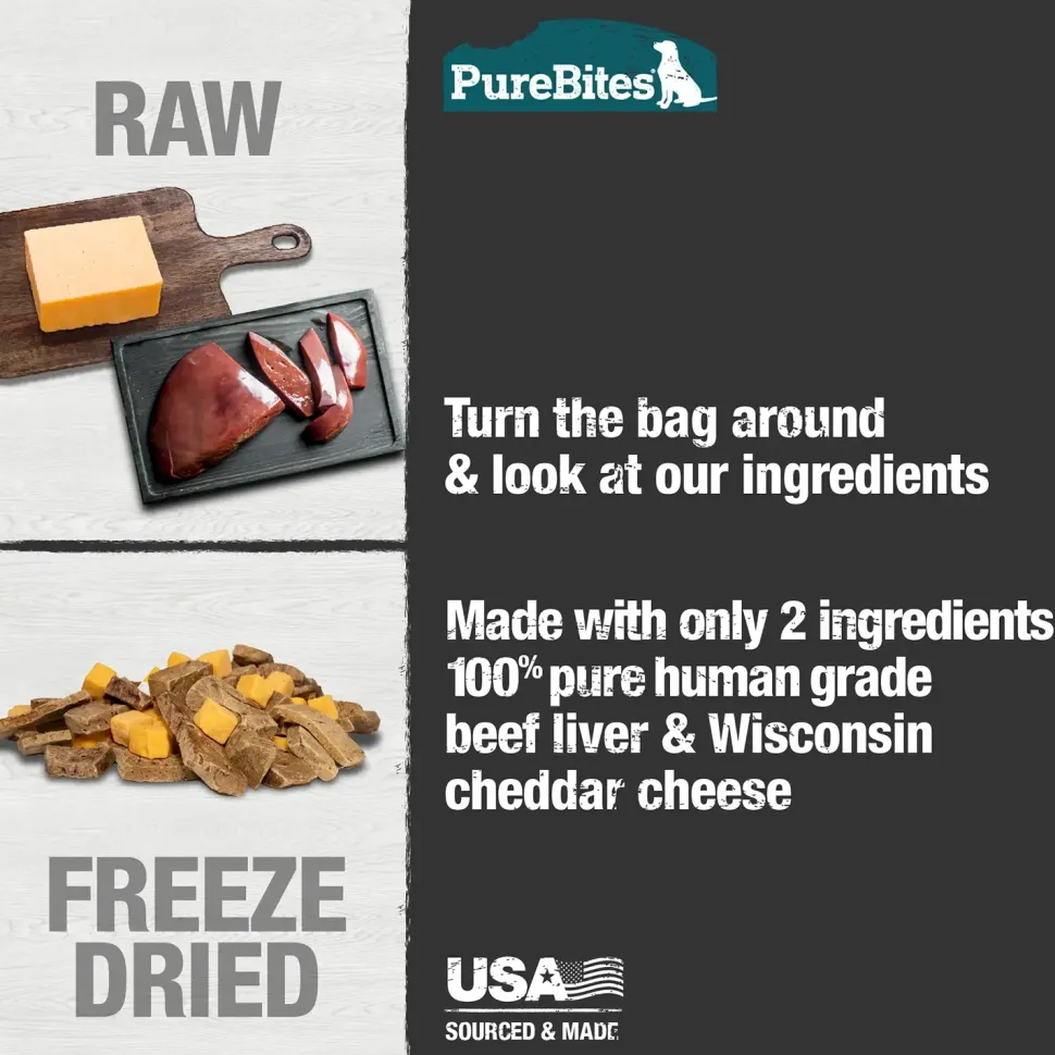 PureBites Beef & Cheese Freeze-Dried Dog Treats 4.2-oz