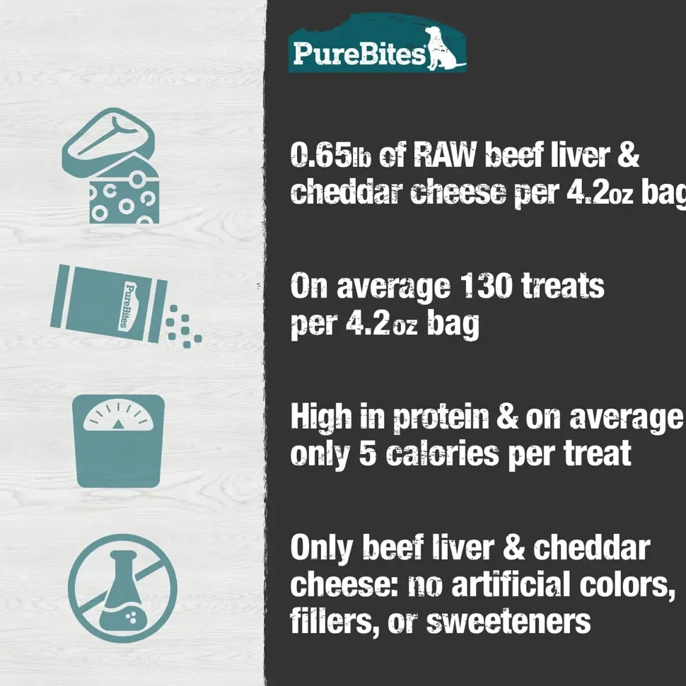 PureBites Beef & Cheese Freeze-Dried Dog Treats 4.2-oz