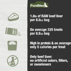 PureBites Beef Liver Freeze-Dried Dog Treats 8.8-oz